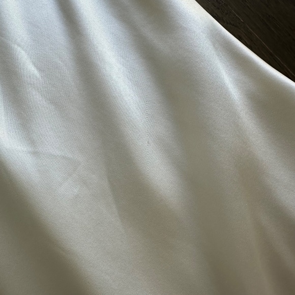 Reformation Pernille Ivory Silk Dress White Wedding Tie Sleeve Medium - with tag - Picture 6 of 12